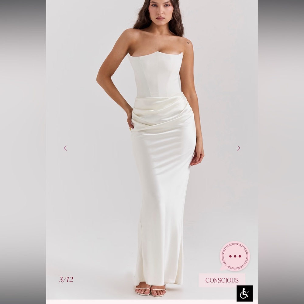 House of CB PERSEPHONE Ivory Strapless Corset Dress